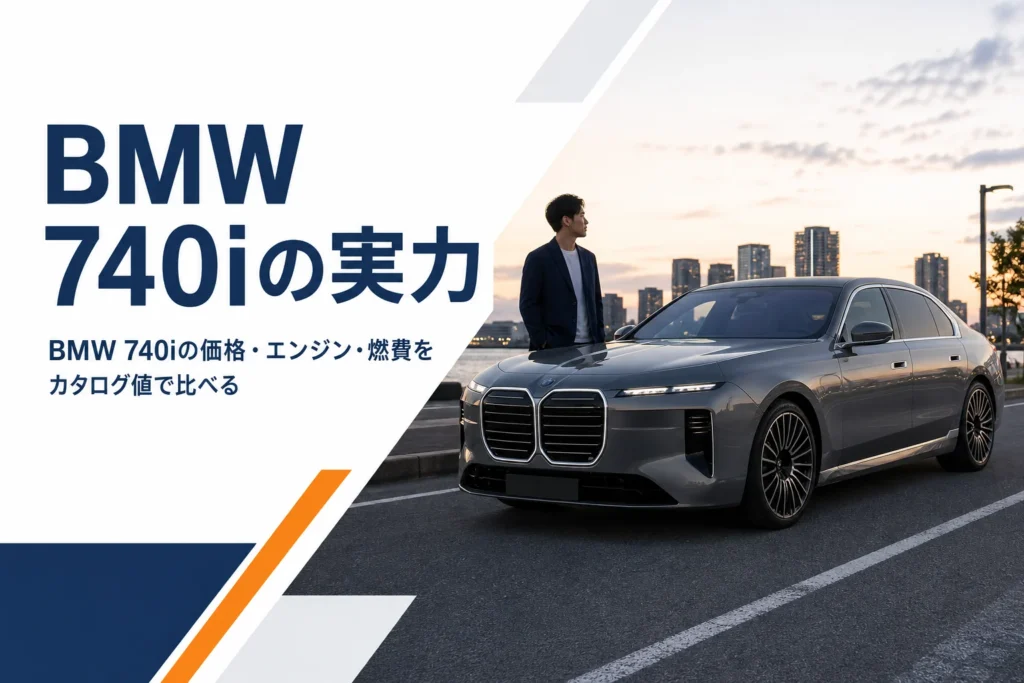 BMW 740iの価格とスペックを解説する記事のアイキャッチ