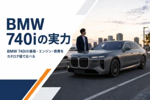 BMW 740iの価格とスペックを解説する記事のアイキャッチ
