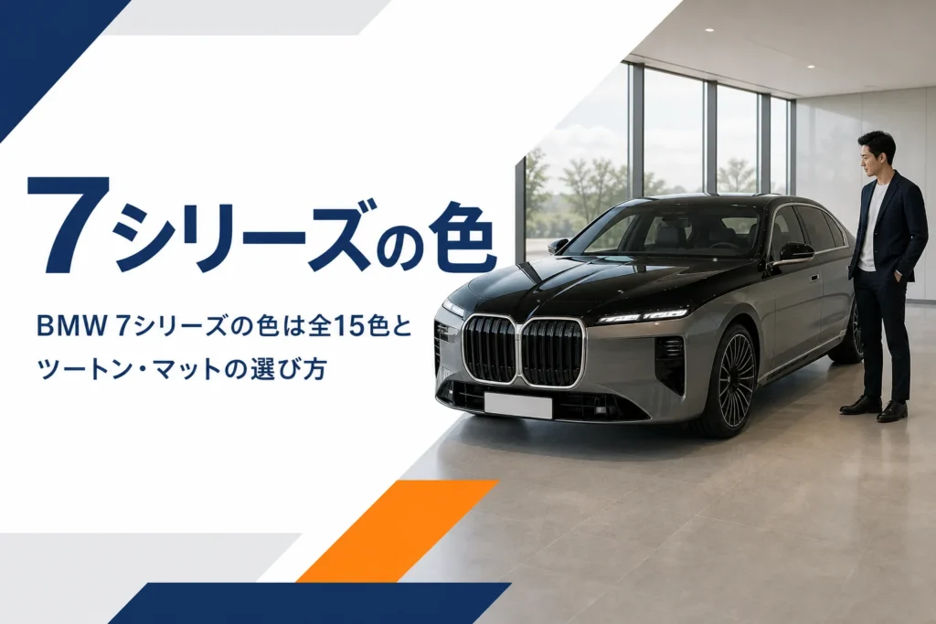 上下で塗り分けた2トーンの大型高級セダン