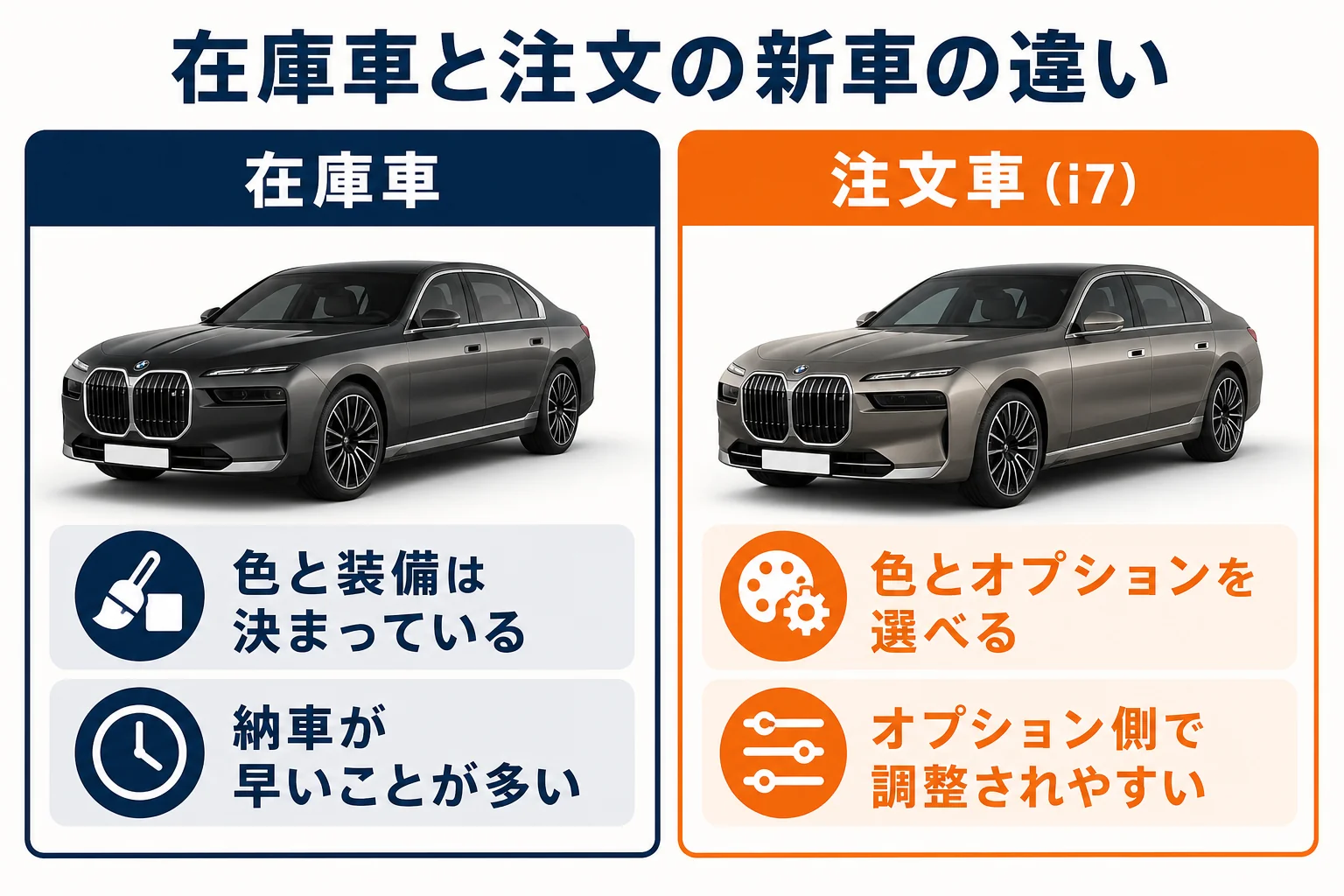 在庫車と注文の新車で違う値引きの出方