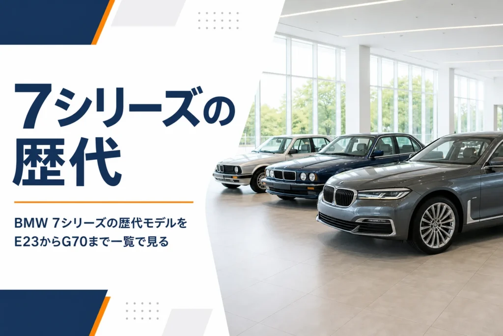 BMW 7シリーズの歴代モデルを解説する記事のアイキャッチ
